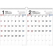 Amazon | エムプラン 2026 カレンダー キュービックス 壁掛け A4 2ヶ月